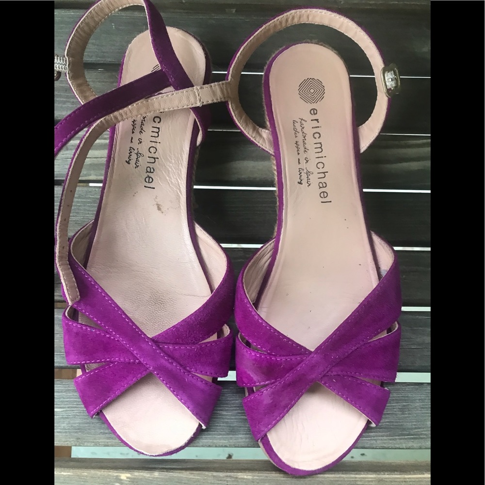 Eric Michael fuchsia sandals handmade in Spain